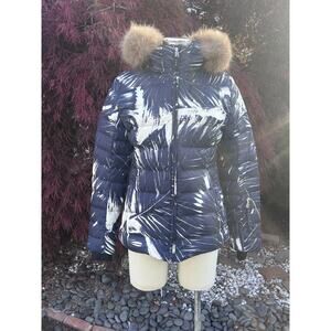 Bogner Jacket Keira-D Navy & Light Beige Girls Size XXL(16) Detachable Fur Hood